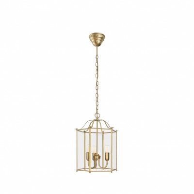 Glimminge taklampa, mässing/klarglas 45,5cm