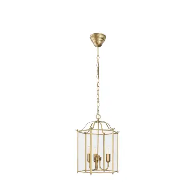 Glimminge taklampa, mässing/klarglas 45,5cm