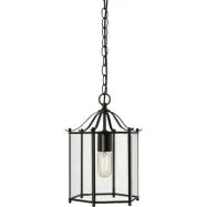 Glimminge taklampa, mattsvart/klarglas 33,5cm