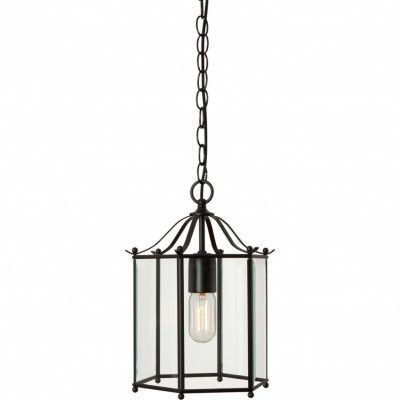 Glimminge taklampa, mattsvart/klarglas 33,5cm