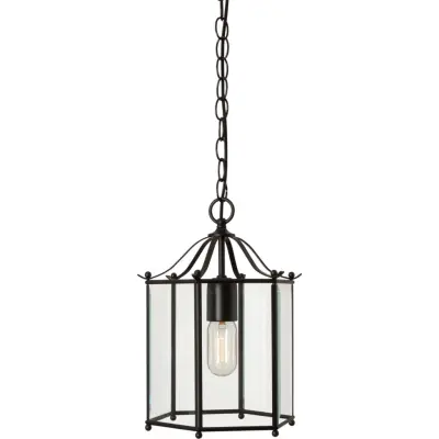 Glimminge taklampa, mattsvart/klarglas 33,5cm