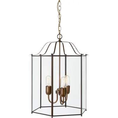 Glimminge taklampa, oxid/klarglas 58cm