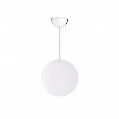 Glob taklampa fast höjd, krom/blankt opalglas 25cm