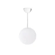 Glob taklampa fast höjd, krom/blankt opalglas 35cm