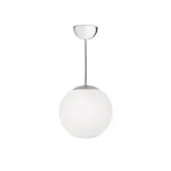 Glob taklampa fast höjd, krom/blankvit 30cm