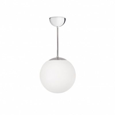 Glob taklampa fast höjd, krom/blankvit 30cm