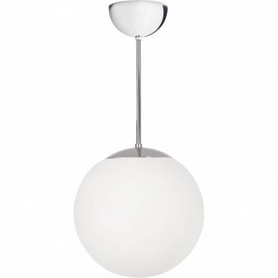 Glob taklampa fast höjd, krom/opalglas 20cm