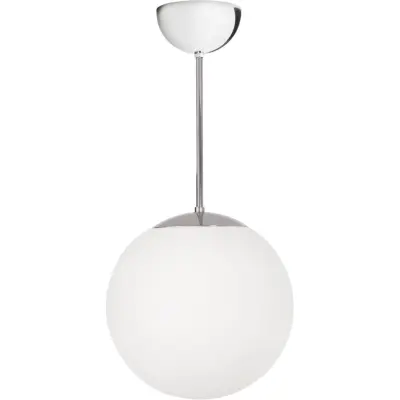Glob taklampa fast höjd, krom/opalglas 20cm