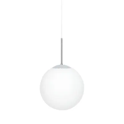 Glob taklampa, krom/opalglas 30cm