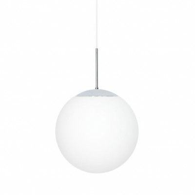 Glob taklampa, krom/opalglas 35cm