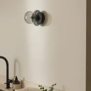 Globen Lighting - Art Deco taklampa svart grå glas