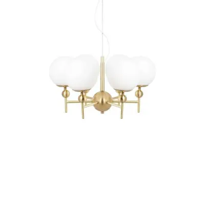 Globen Lighting - Astrid 50 Taklampa Borstad Mässing/Vit