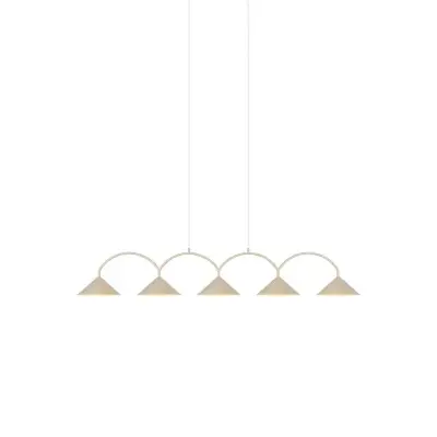 Globen Lighting - Curve 5 pendellampa beige