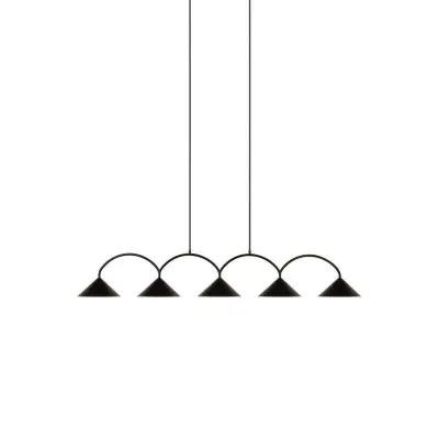 Globen Lighting - Curve 5 pendellampa svart