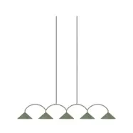 Globen Lighting - Curve 5 pendellampa grön