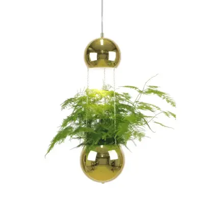 Globen Lighting - Mini Planter Taklampa Mässing