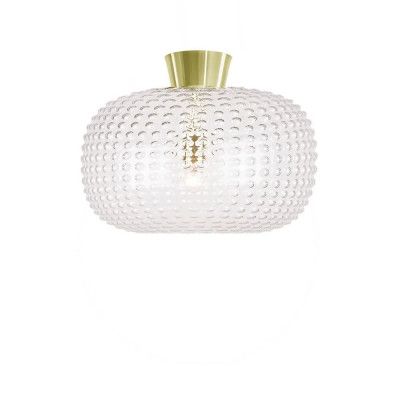 Globen Lighting - Spring Plafond Transparent/Mässing