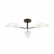 GOMEZ 3 Taklampa, Svart/Vit/Guld