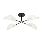 GOMEZ 4 Taklampa, Svart/Vit/Guld