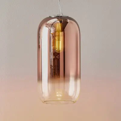 Gople Taklampa Copper Artemide - Vardagsrum - Design - Glas - Med en ljuskälla