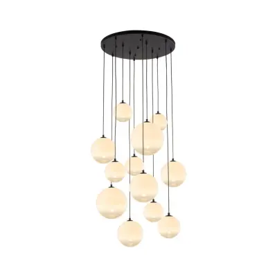 GRAPPO taklampa 12 glas opal