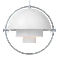 GUBI - Multi-Lite Taklampa Ø36 Krom/Vit