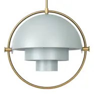 GUBI - Multi-Lite Taklampa Ø36 Mässing/Sea Grey