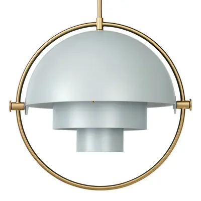 GUBI - Multi-Lite Taklampa Ø36 Mässing/Sea Grey