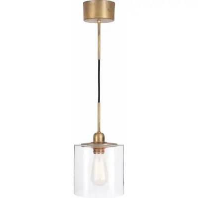 Hägring taklampa, råmässing/klar 17cm