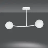 HALLDOR 2 Taklampa, Vit/Vit