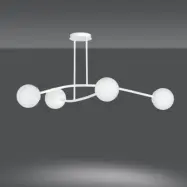 HALLDOR 4 Taklampa, Vit/Vit