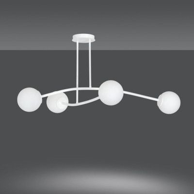 HALLDOR 4 Taklampa, Vit/Vit