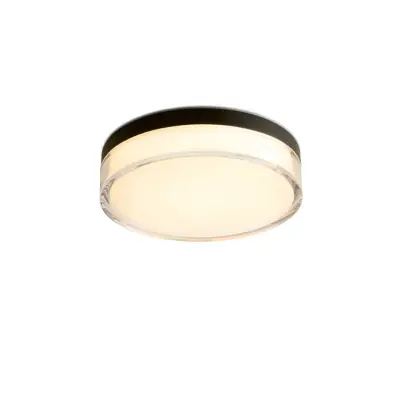 Halo Design Clear akryl Ø23 cm 12W 2700 Kelvin Svart
