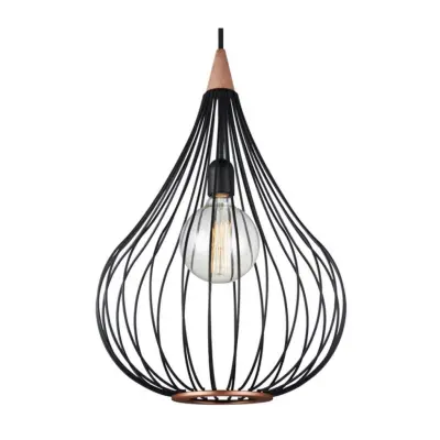 Halo Design DROPS  Taklampa Ø38 /Svart/Mörkt trä