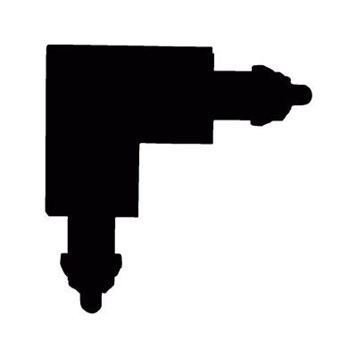 Halo Design - Halotrack Vinkel Connector Black