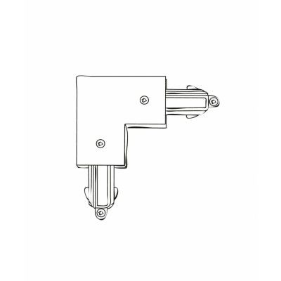 Halo Design - Samler till Stömskena Halotrack Halotech (Vit, 90 grader vinkel)