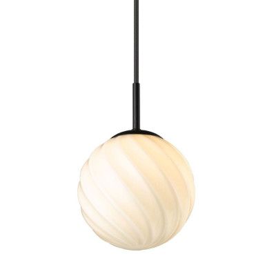 Halo Design - Twist Ball Taklampa Ø15 Opal/Black