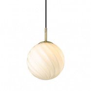 Halo Design - Twist Ball Taklampa Ø15 Opal/Brass