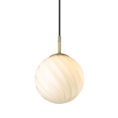 Halo Design - Twist Ball Taklampa Ø15 Opal/Brass