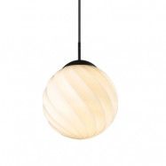 Halo Design - Twist Ball Taklampa Ø25 Opal/Black