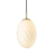 Unknown - Twist Egg Taklampa Ø15 Opal/Antique BrassHalo Design