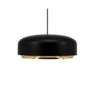 Hazel taklampa medium, svart/mässing Ø40