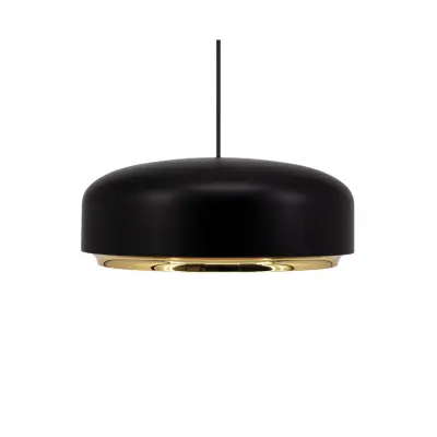 Hazel taklampa medium, svart/mässing Ø40