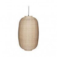 Hübsch - Chand Taklampa Oval Natural/Black