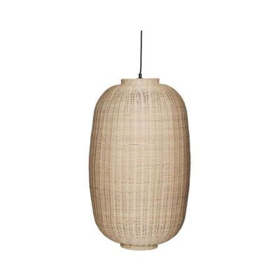 Hübsch - Chand Taklampa Oval Natural/Black