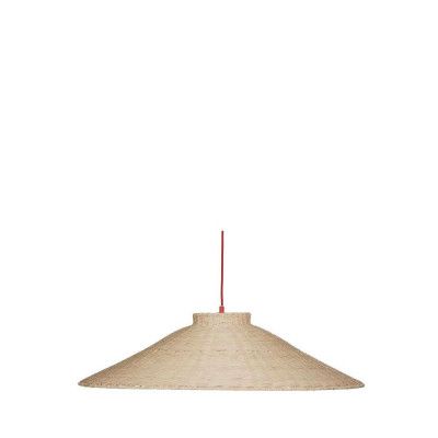 Hübsch - Chand Taklampa Trapeze Red/Natural