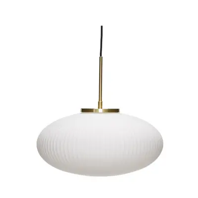 Hübsch - Serene Taklampa Ellipse Vit