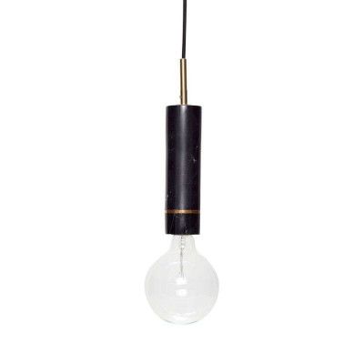 Hübsch - Elegant Taklampa Marble Black/Brass