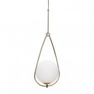 Hübsch - Above Taklampa White/Brass