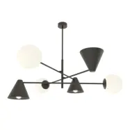 HERMES 6 Taklampa, Svart/Vit
